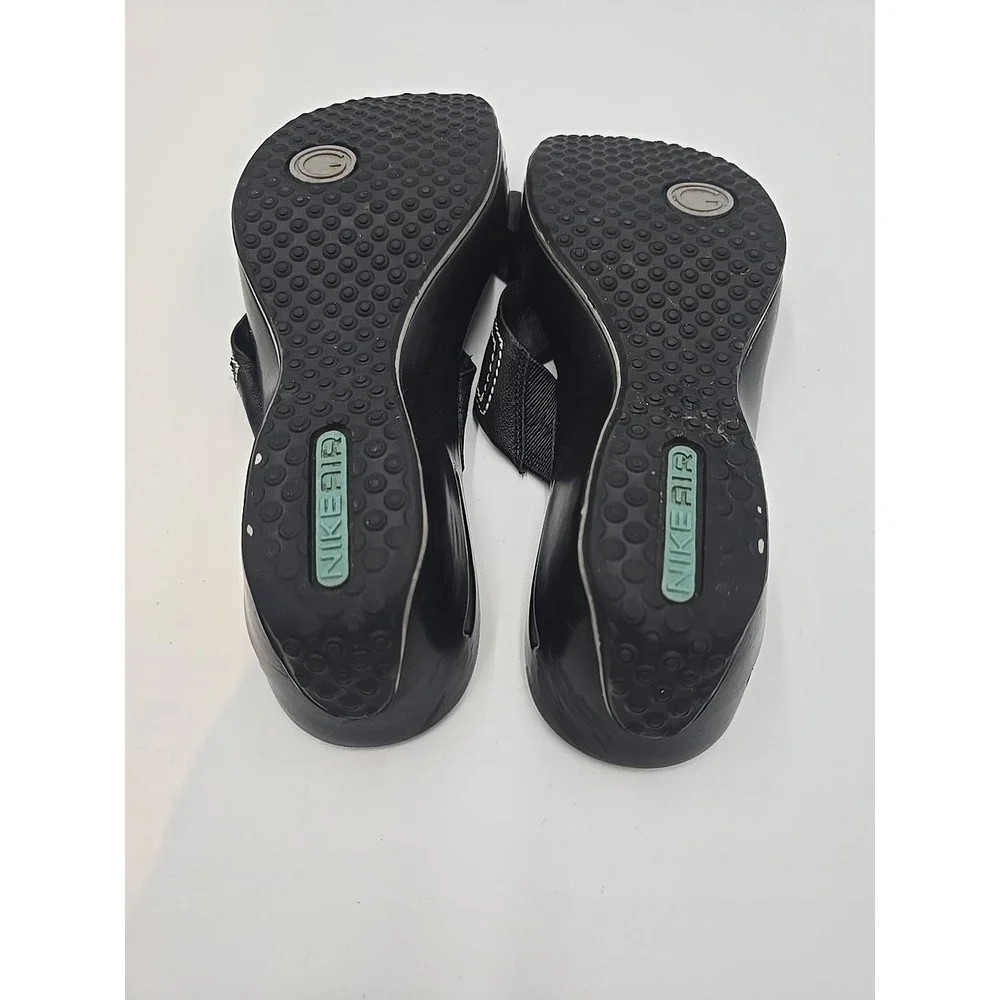 Cole Haan Air Alta High Slide Womens Sz 7B Black Sandals Comfort Wedge Goth Punk